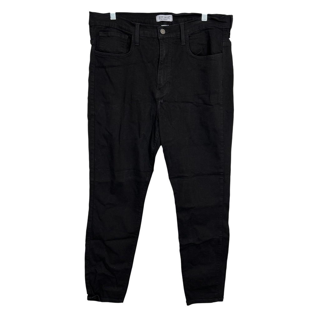 Judy Blue Button Zip Black Jeans Stretch‎ Women's Size 2XL